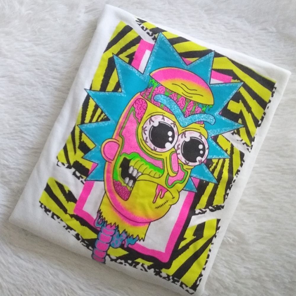 Adult Swim Rick and Morty Wubba Lubba Dub Dub Hoodie NWOT